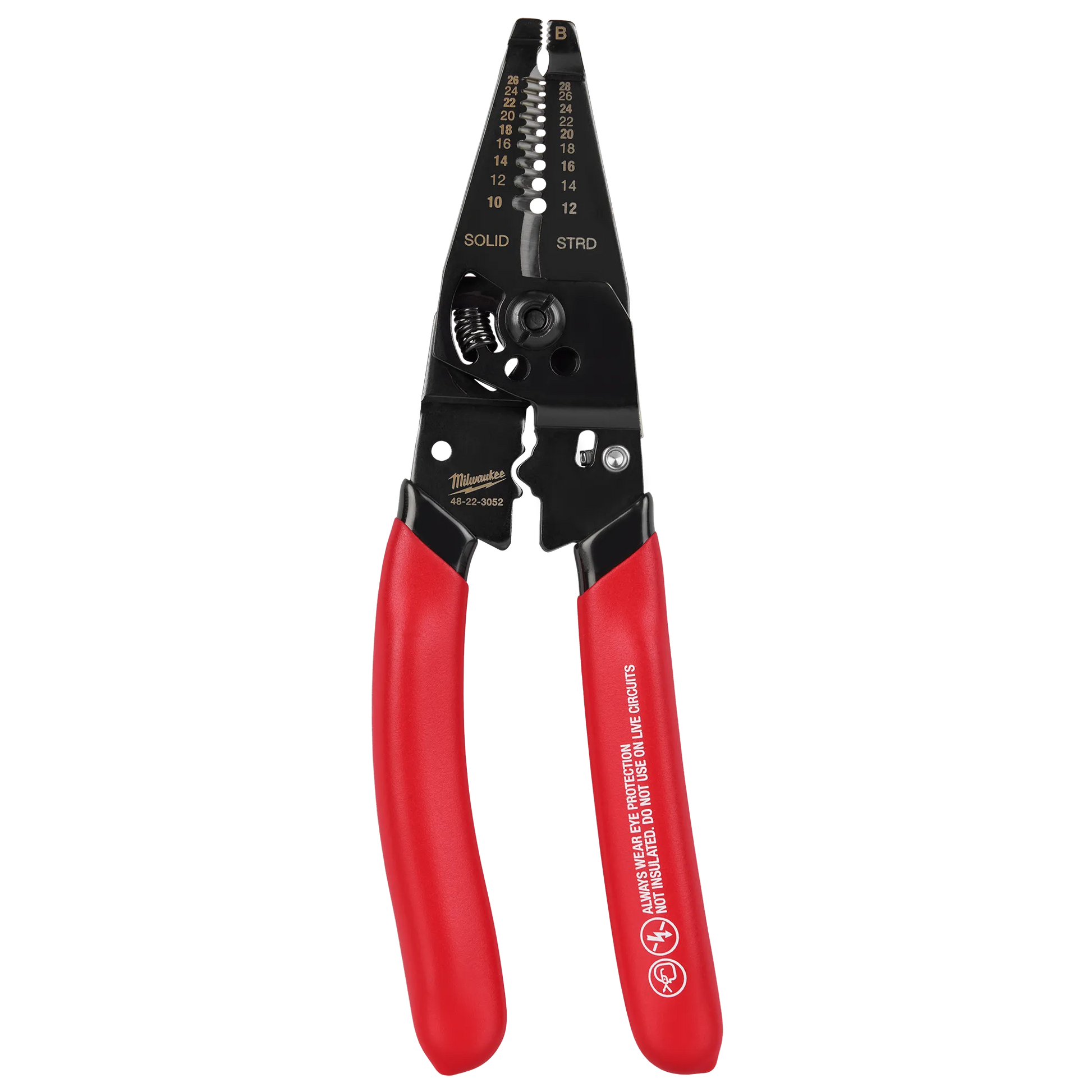 Milwaukee 48-22-3052, 10-28 AWG Multi-Purpose Dipped Grip Wire Stripper & Cutter w/ Reinforced Head