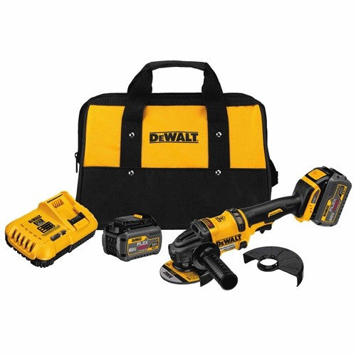 DEWALT DCG414T2, 60V MAX FLEXVOLT 4-1/2'' - 6'' Grinder w/Kickback Brake Kit (2 Batteries)