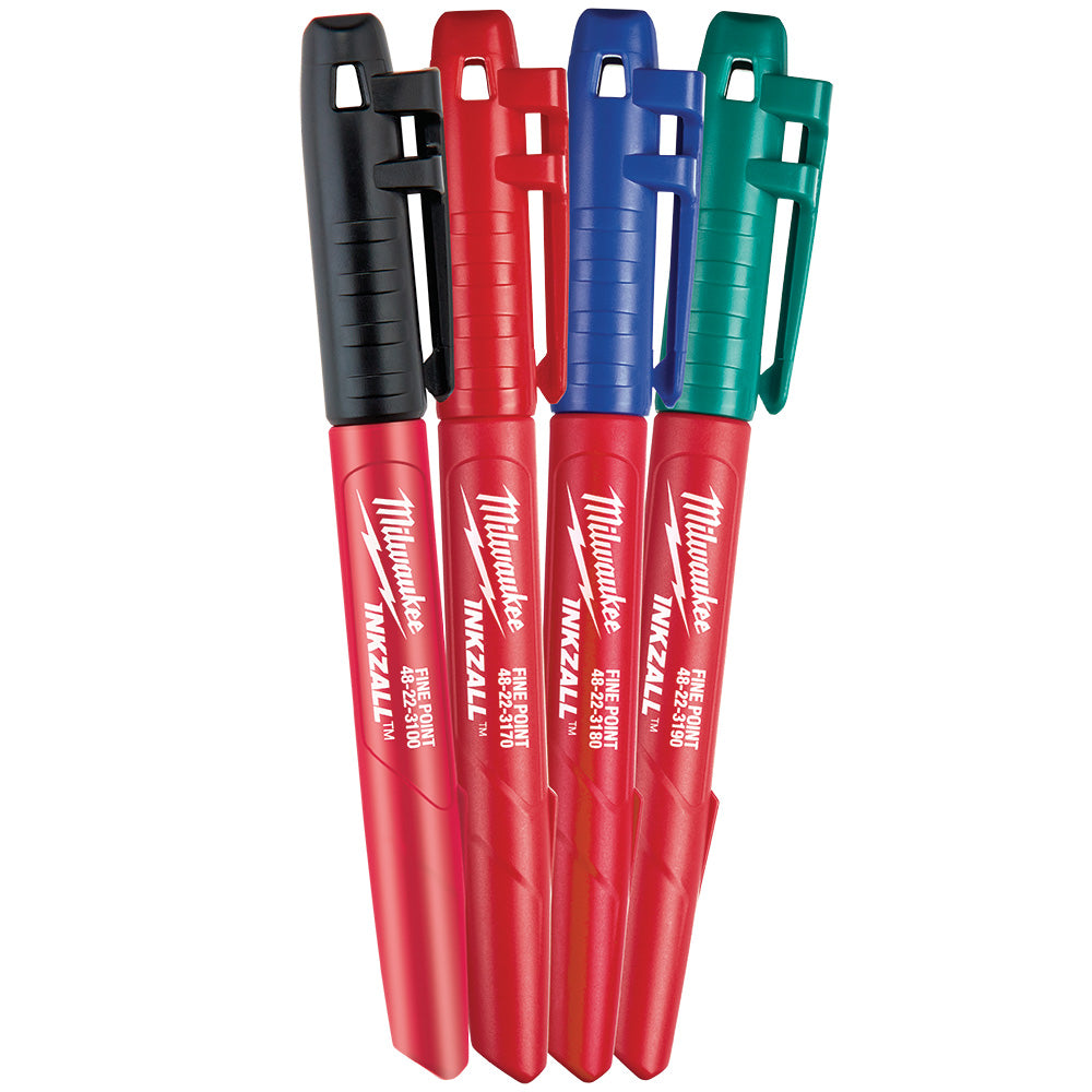 Milwaukee 48-22-3106, 4PK Fine Point Colored Markers