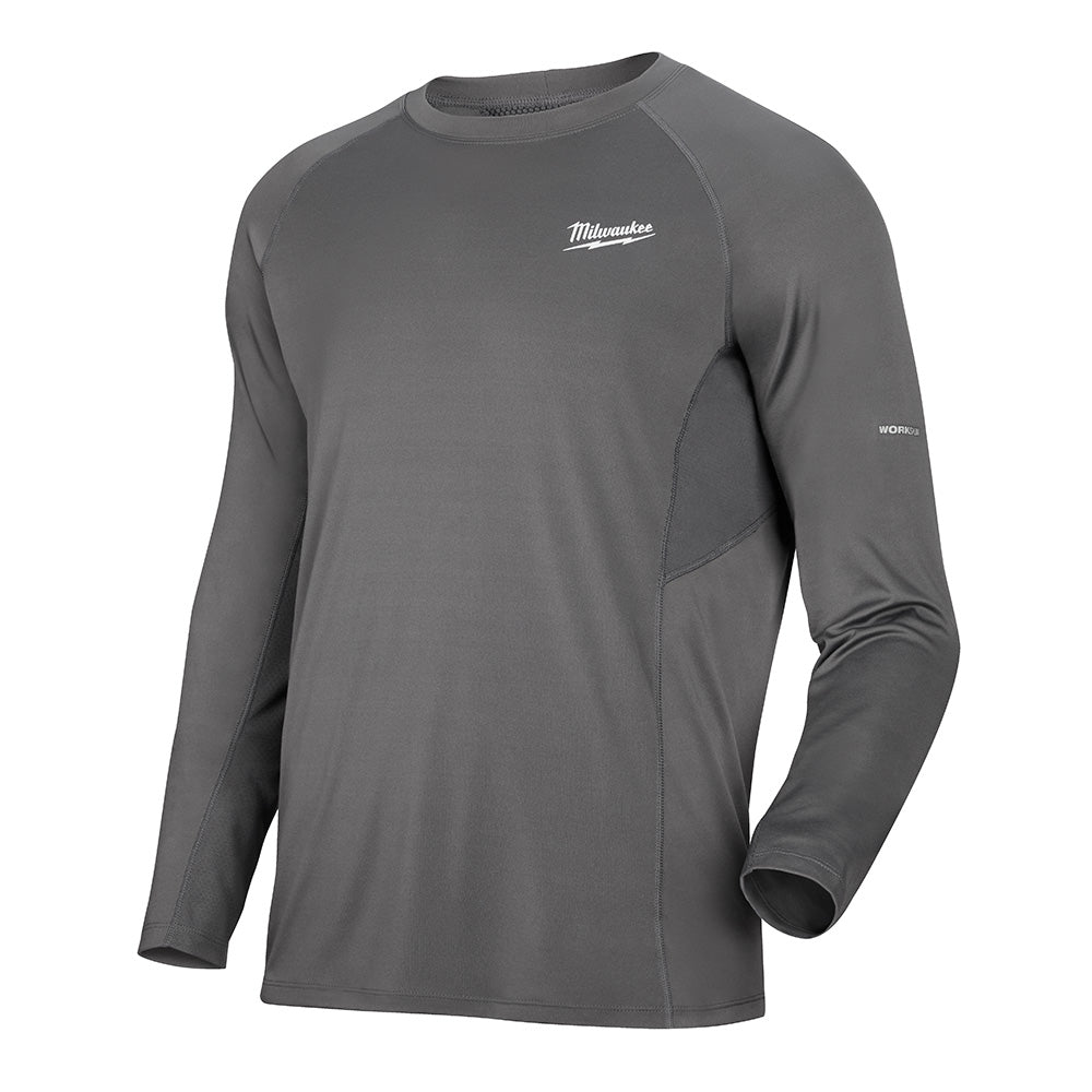 Milwaukee 402G-M, Men's Medium Gray WORKSKIN Midweight Performance Long Sleeve Base Layer Shirt (Discontinued)