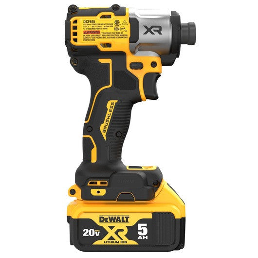 DEWALT DCF845P1, 20V MAX XR 1/4 in. 3-Speed Impact Driver Kit (5.0 Ah)