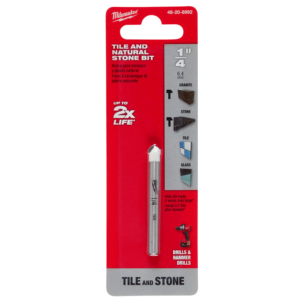 Milwaukee 48-20-8992, 1/4" Tile and Natural Stone Bit