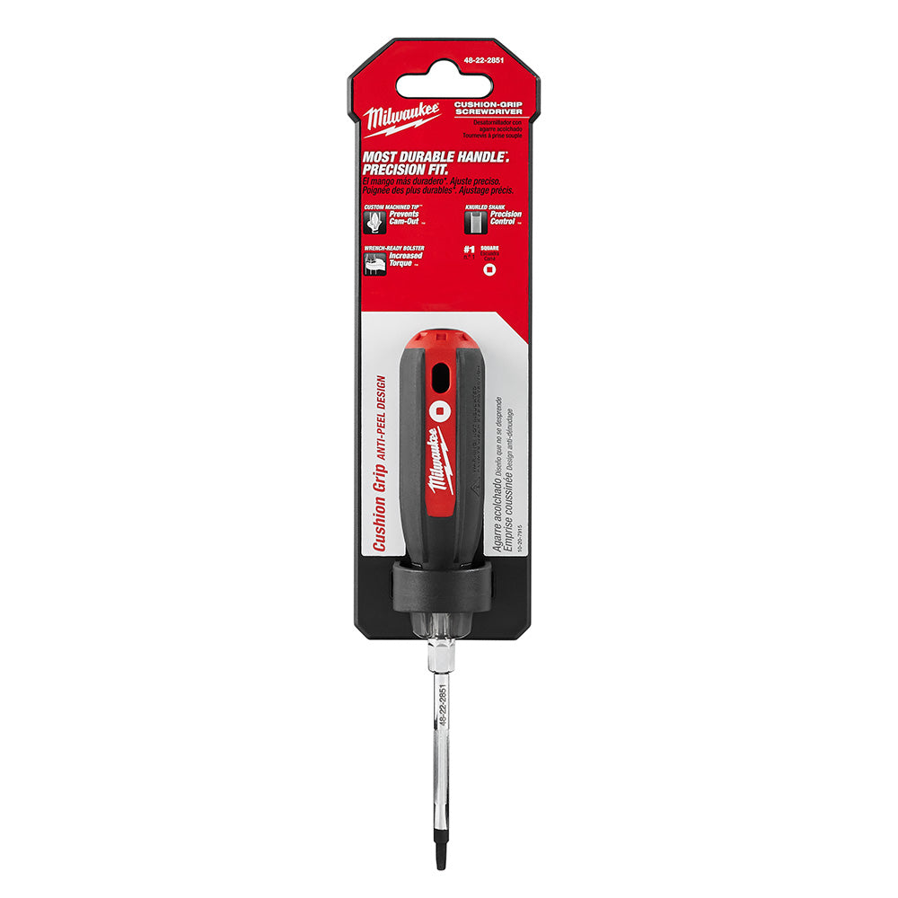 Milwaukee 48-22-2851, #1 Square - 3" Cushion Grip Screwdriver