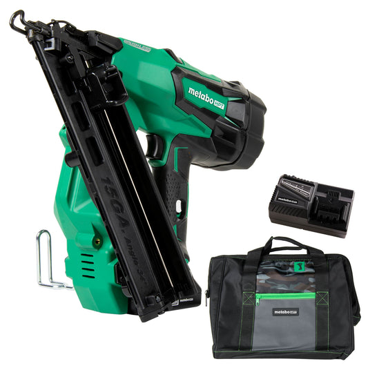 Metabo HPT NT1865DMAM, 2-1/2'' 18V Brushless Li-Ion 15Ga Angled Finish Nailer