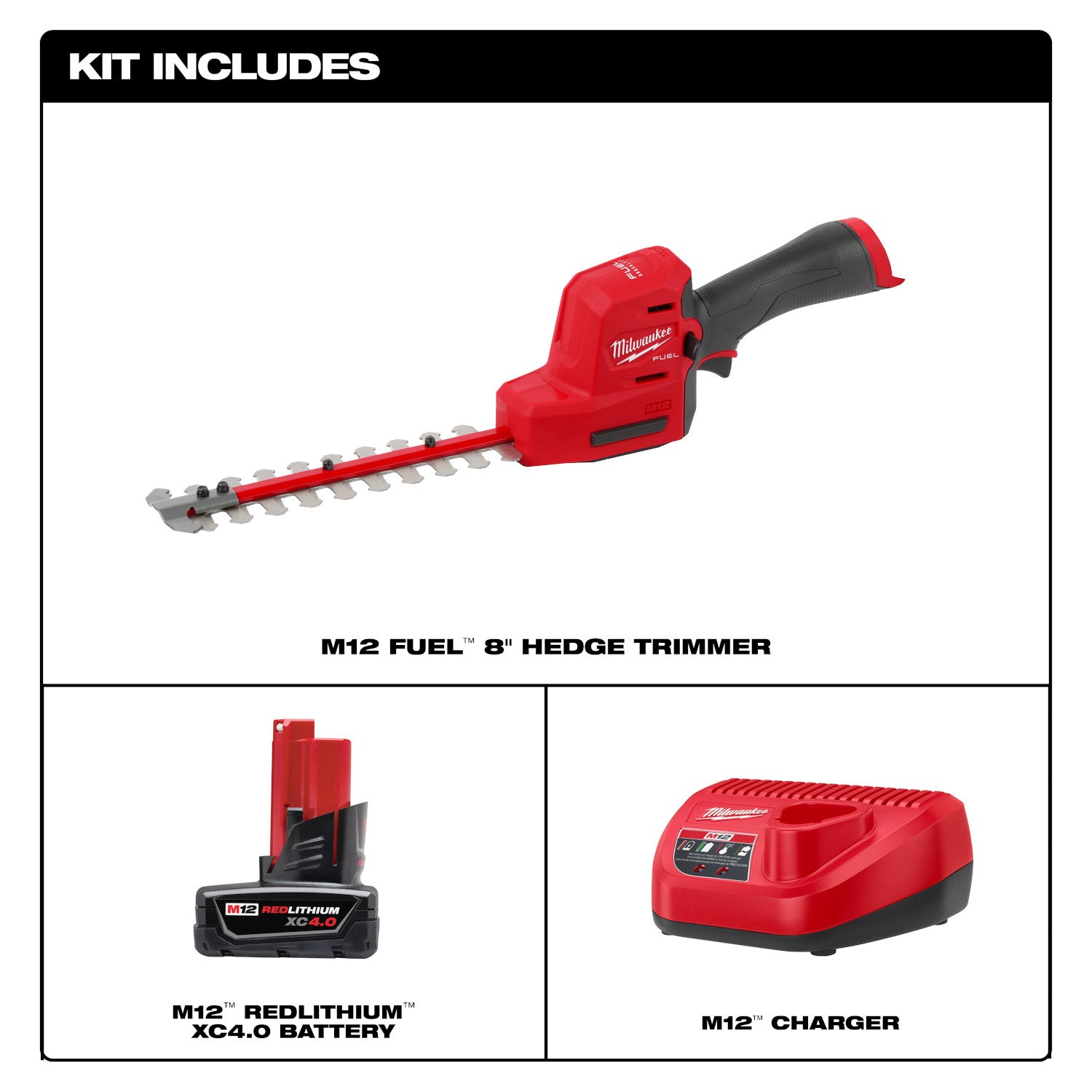 Milwaukee 2533-21, M12 FUEL 8" Hedge Trimmer Kit