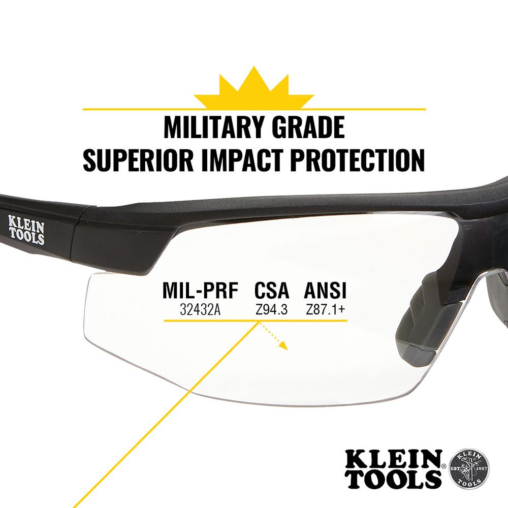 Klein Tools 60159, Standard Safety Glasses, Clear Lens