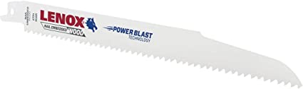 Lenox 22752OSB956R, 9" x 3/4" 6TPI Reciprocating Saw Blade Bi-Metal Nail Embedded Wood (sold/ea)