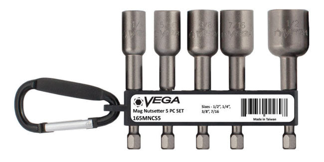 Vega 165MNCS5, 5 pc Magnetic Nutsetter Set