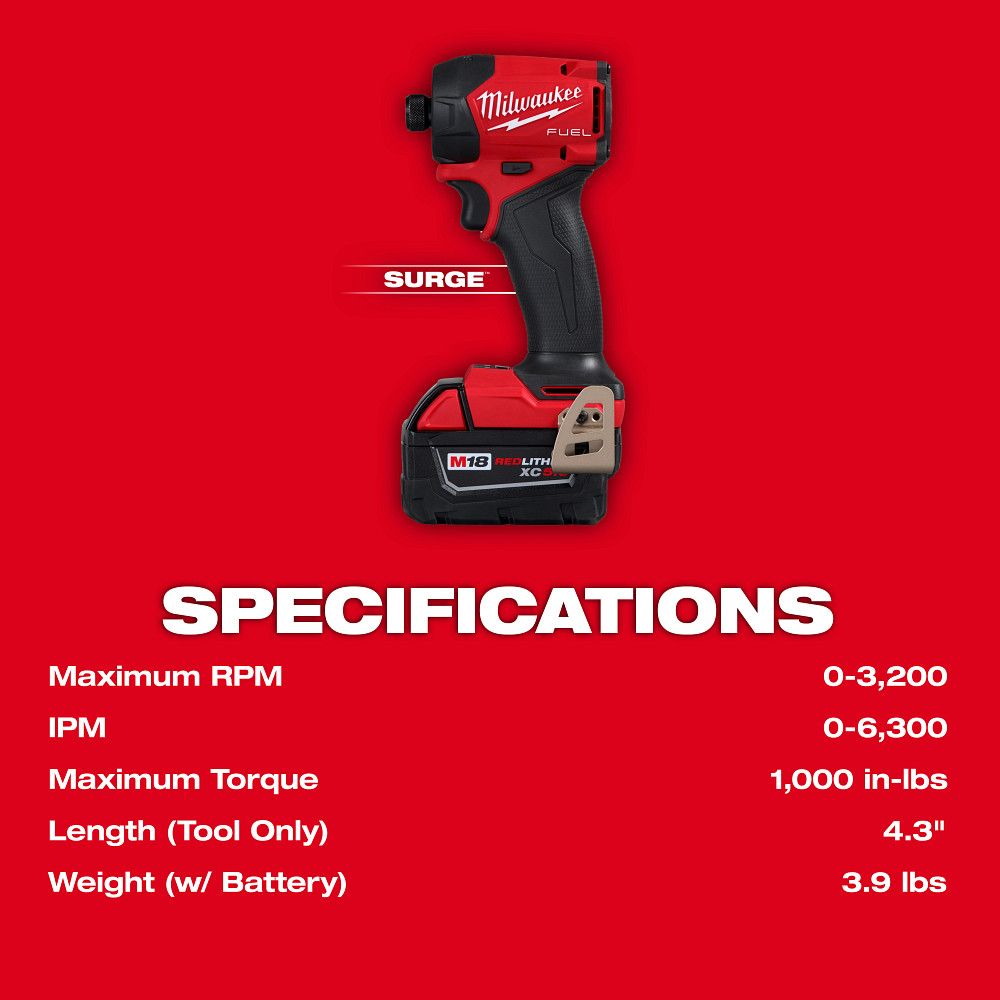 Milwaukee 2761-22, M18 FUEL™ SURGE™ 1/4" Hex Hydraulic Driver Kit