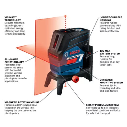 BOSCH GCL100-80C, GCL100-80C 12V Combo Level Laser R