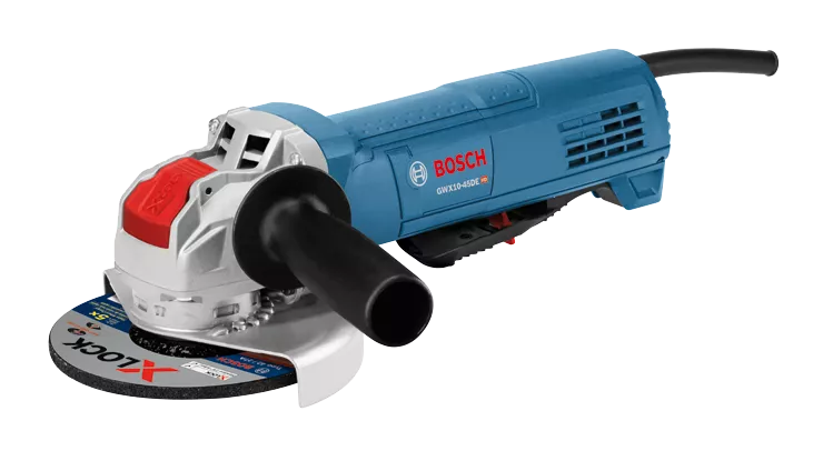 BOSCH GWX10-45DE, 4-1/2" X-LOCK Angle Grinder - 10 Amp w/ Paddle D