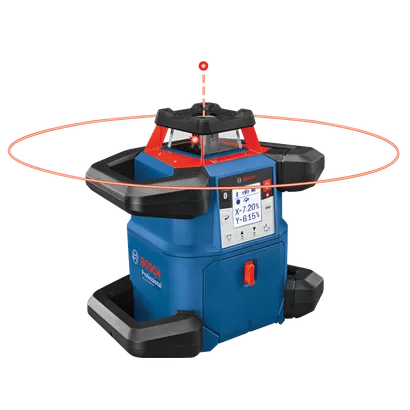 BOSCH GRL4000-80CHV, 18V REVOLVE4000 Connected Self-Leveling Horizontal/Vertical Rotary Laser with (1) CORE18V® 4 Ah Advanced Power Battery