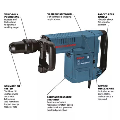 BOSCH 11316EVS, 14 Amp SDS-max® Demolition Hammer