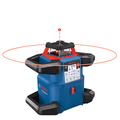 BOSCH GRL4000-80CHV, 18V REVOLVE4000 Connected Self-Leveling Horizontal/Vertical Rotary Laser with (1) CORE18V® 4 Ah Advanced Power Battery
