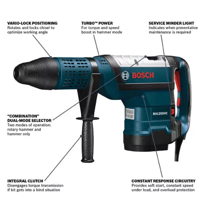 BOSCH RH1255VC, 2" SDS-max® Rotary Hammer w/ Vibration Control