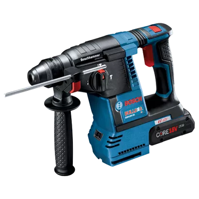 BOSCH GBH18V-26K25, 18V Brushless 1" SDS-plus® Compact Rotary Hammer w/ (2) 4.0 Ah CORE Performance Batteries