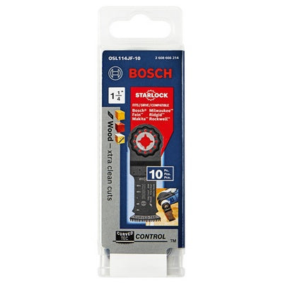 BOSCH OSL114JF-10, 1-1/4" Starlock® Oscillating Multi-Tool Bi-Metal Xtra-Clean Plunge Cut Blades
