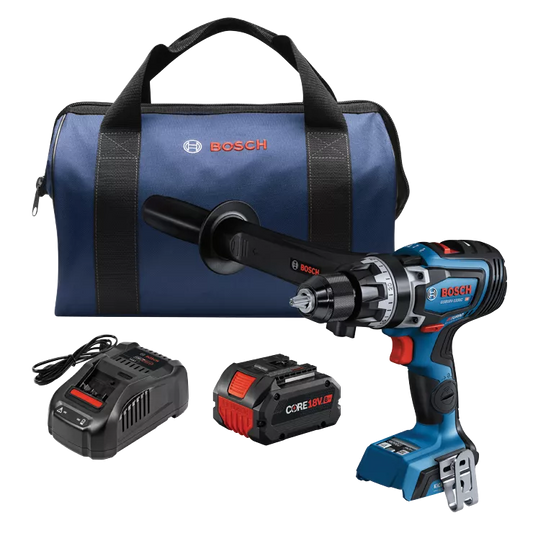 BOSCH GSB18V-1330CB14, 18V PROFACTOR Brushless Connected-Ready Brute Tough 1/2 In. Hammer Drill/Driver Kit w/ (1) 8.0 Ah CORE Performance Battery