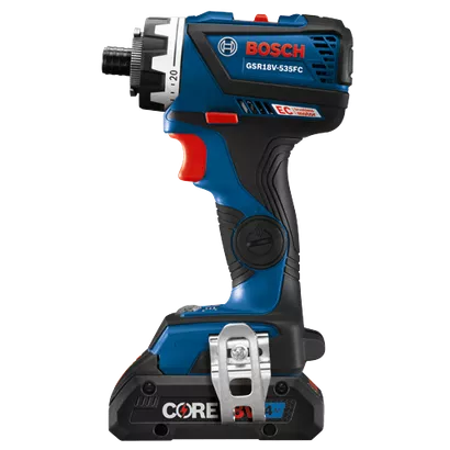 BOSCH GSR18V-535FCB15, 18V Brushless FlexiClick 5-in-1 Drill Driver Kit w/ (1) 4.0 Ah CORE Compact Battery