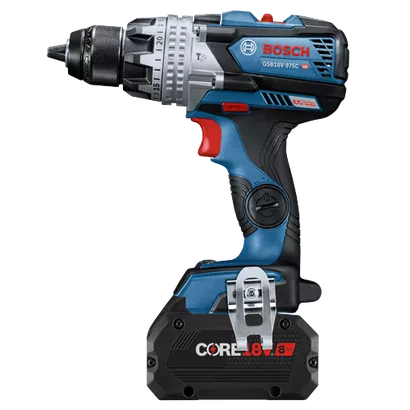 BOSCH GSB18V-975CB25, 18V Brushless Connected-Ready Brute Tough 1/2 In. Hammer Drill/Driver (2) 4.0 Ah CORE Compact Batteries