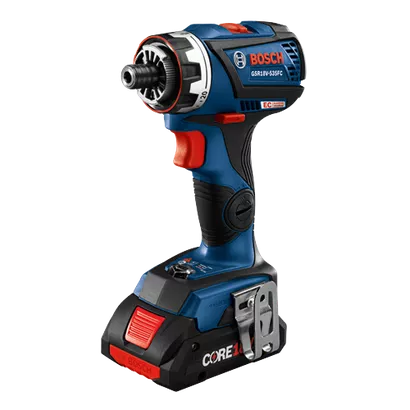 BOSCH GSR18V-535FCB15, 18V Brushless FlexiClick 5-in-1 Drill Driver Kit w/ (1) 4.0 Ah CORE Compact Battery