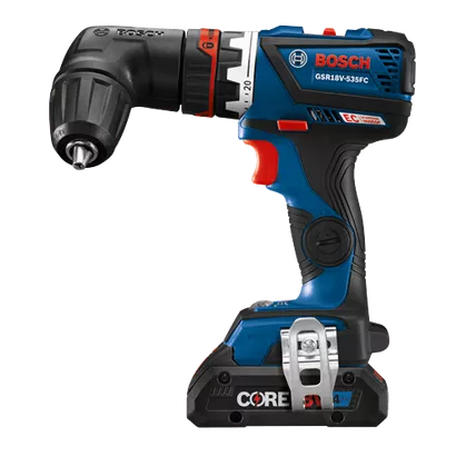 BOSCH GSR18V-535FCB15, 18V Brushless FlexiClick 5-in-1 Drill Driver Kit w/ (1) 4.0 Ah CORE Compact Battery