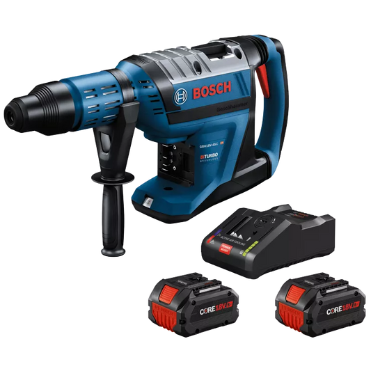 BOSCH GBH18V-45CK24, 18V PROFACTOR 1-7/8" SDS-max Rotary Hammer w/ (2) 8.0 Ah CORE Performance Batteries