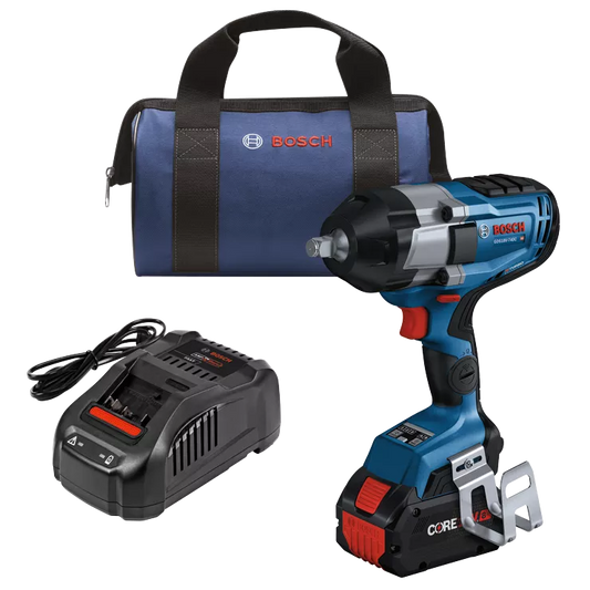 BOSCH GDS18V-740CB14, 18V PROFACTOR Brushless Connected-Ready 1/2 In. Impact Wrench with Friction Ring Kit w/ (1) 8.0 Ah CORE Performance Battery