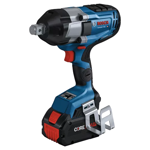 BOSCH GDS18V-770CB14, 18V PROFACTOR Brushless Connected-Ready 3/4 In. Impact Wrench with Friction Ring & Thru Hole Kit w/ (1) 8.0 Ah CORE Performance Battery