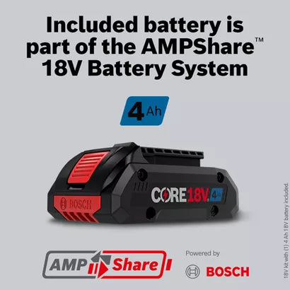 BOSCH GRL4000-80CHV, 18V REVOLVE4000 Connected Self-Leveling Horizontal/Vertical Rotary Laser with (1) CORE18V® 4 Ah Advanced Power Battery