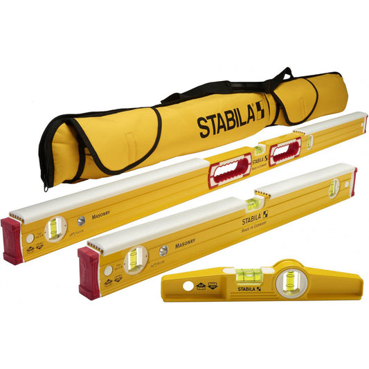 Stabila 48296, Mason 3 Level Set 4', 2' & Torpedo