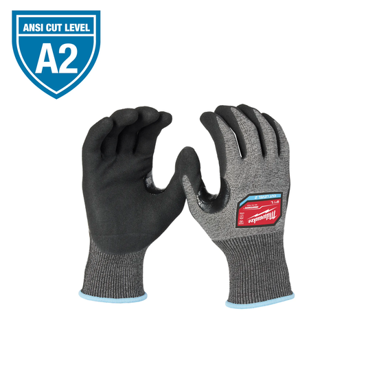 Milwaukee 48-73-7121, Cut Level 2 High-Dexterity Nitrile Dipped Gloves - M