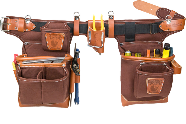 Occidental Leather 9855, Adjust-to-Fit™ FatLip™ Tool Bag Set - Cafe