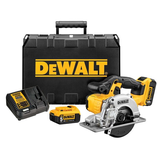DEWALT DCS373P2, 5-3/8'' MAX Metal Cutting Circular Saw Kit (5.0 Ah)