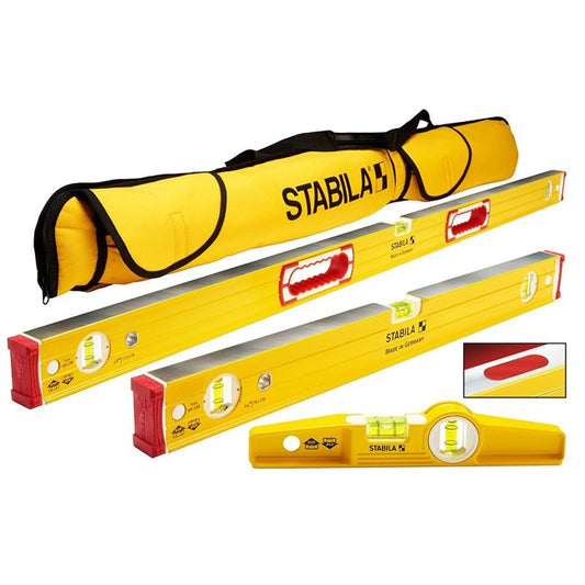 Stabila 48380, Type 96M Magnetic Level Set – 48″/24″ Torpedo and Case