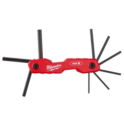 Milwaukee 48-22-2181, 9 Key Folding Hex Key Set - SAE