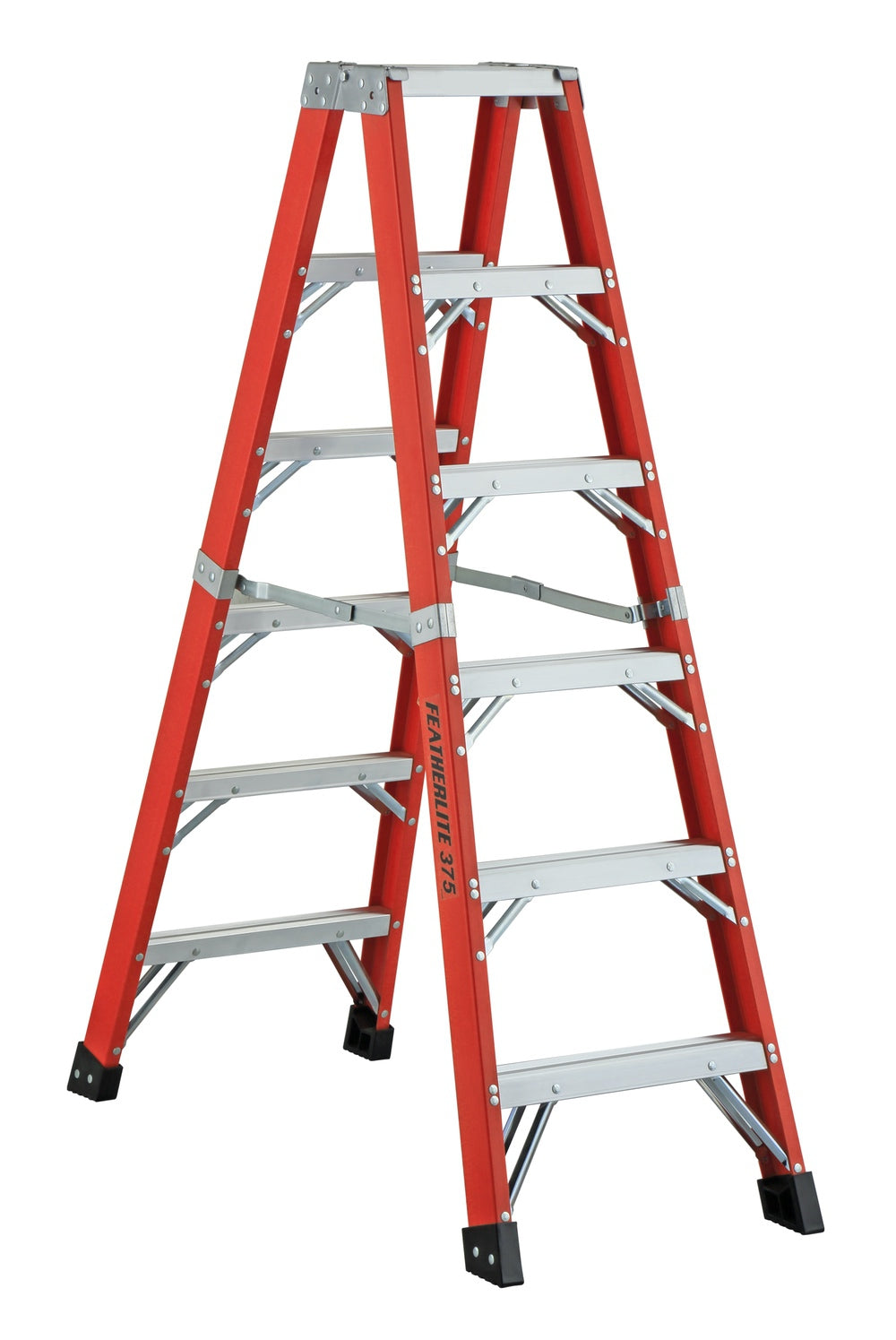 Featherlite 6606-AA, 6′ SUPER-HEAVY DUTY FIBERGLASS STEPLADDER DOUBLE ENTRY (IN-STORE PICKUP ONLY)