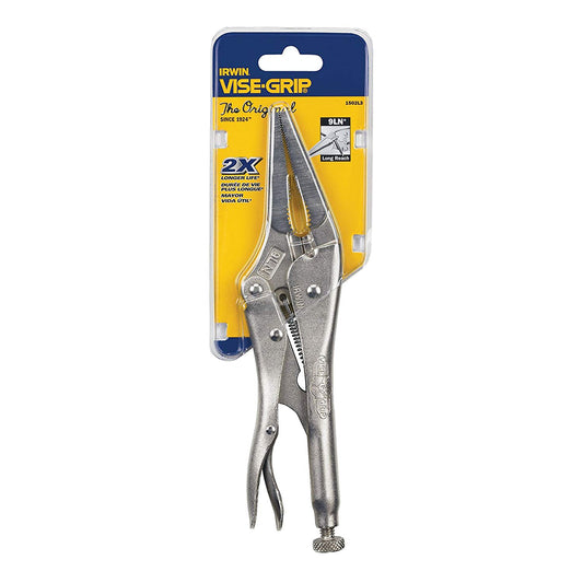 Irwin 1502L3, Vise-Grip 9" Original Long Nose Locking Pliers w/wire cutters (9LN)