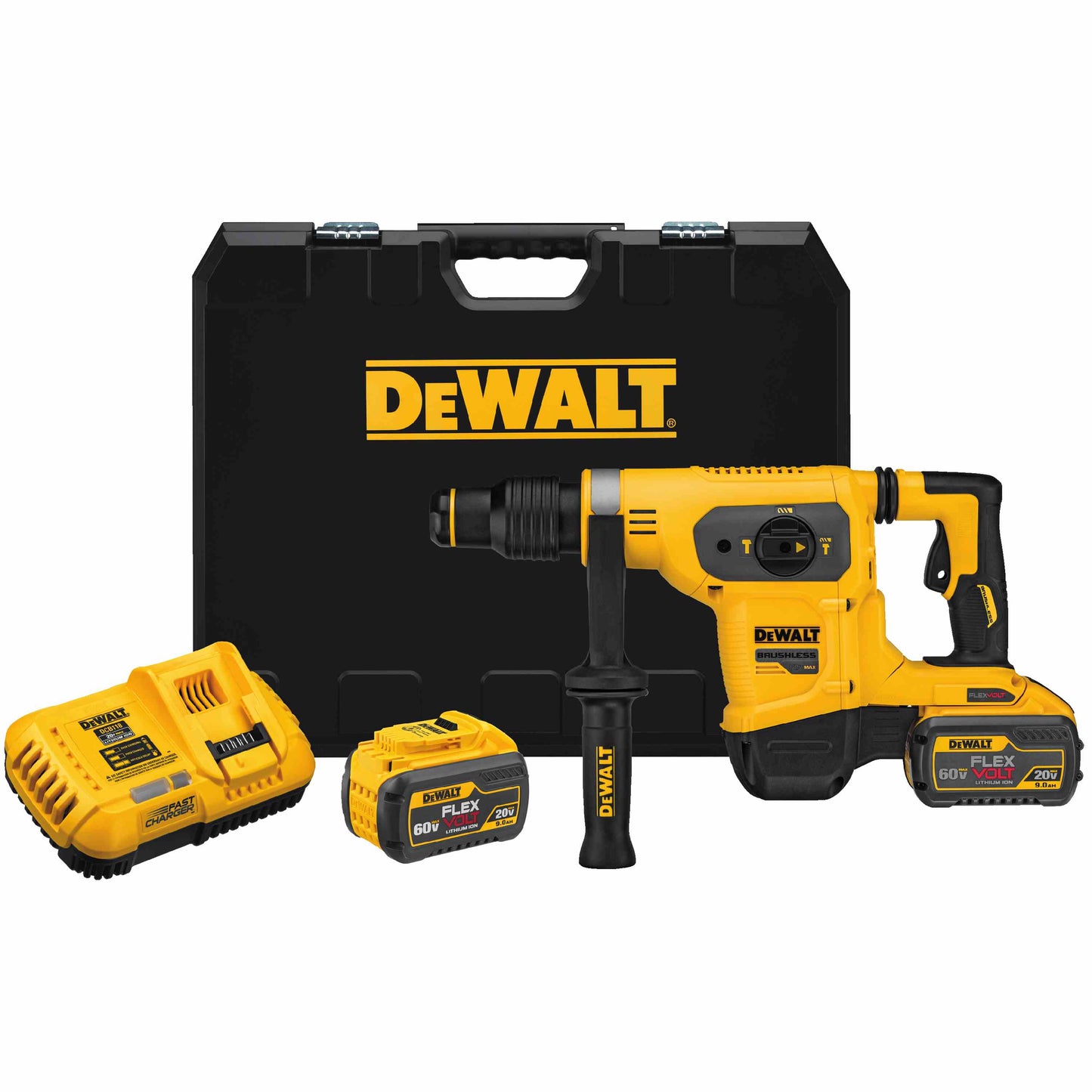 DEWALT DCH481X2, 60V MAX FLEXVOLT 1-9/16'' SDS MAX Combination Hammerdrill Kit