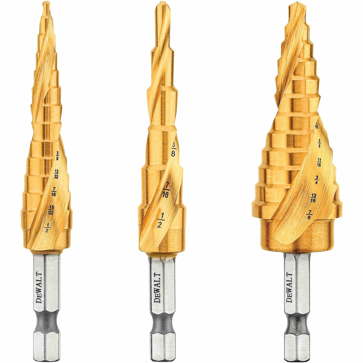 DEWALT DWA1790IR, 3 pc IMPACT READY Step Drill Bit Set