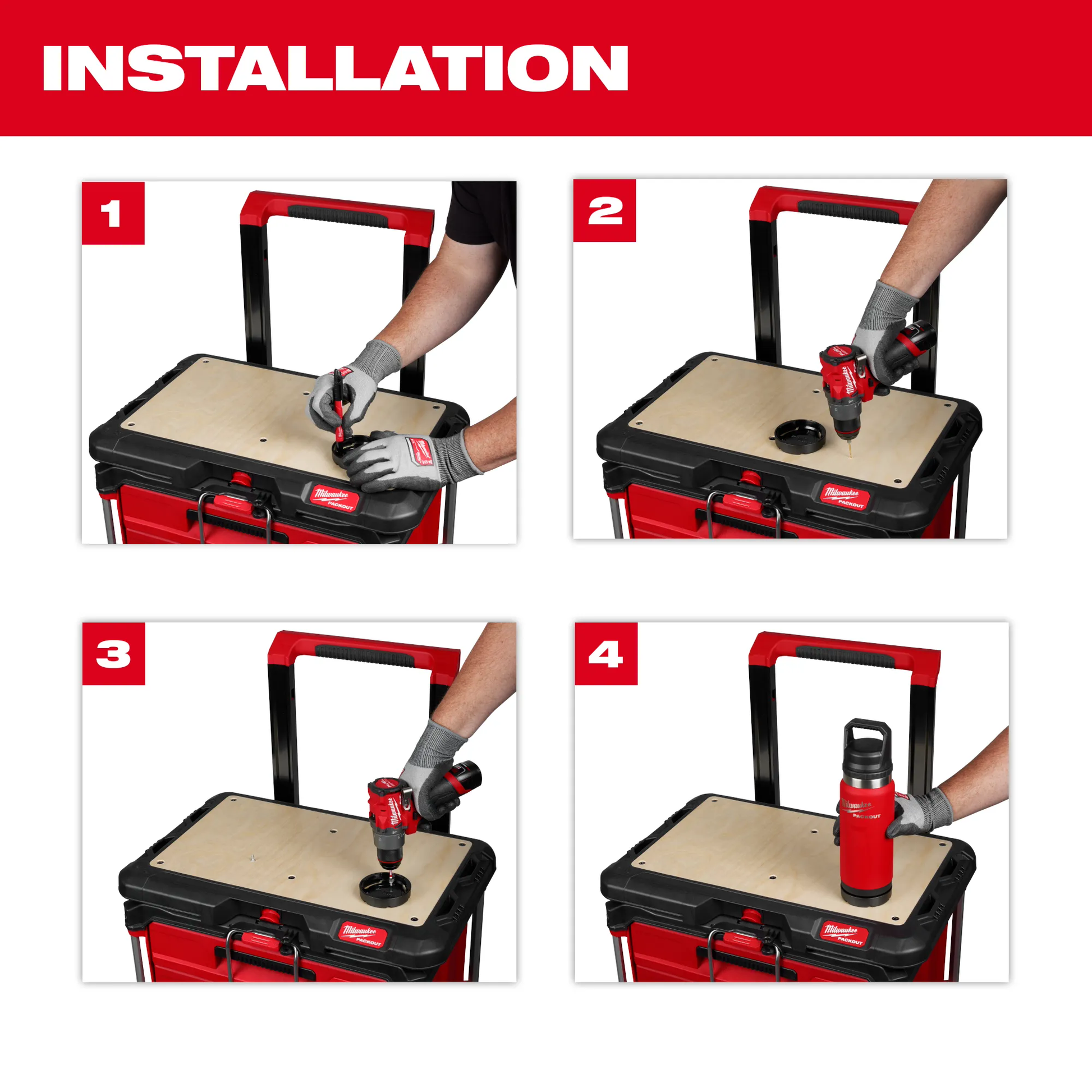 Milwaukee 48-22-8399X, PACKOUT™ Twist to Lock Mount