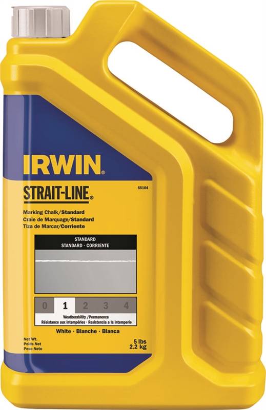 Irwin 65104,  5lb White Standard Marking Chalk