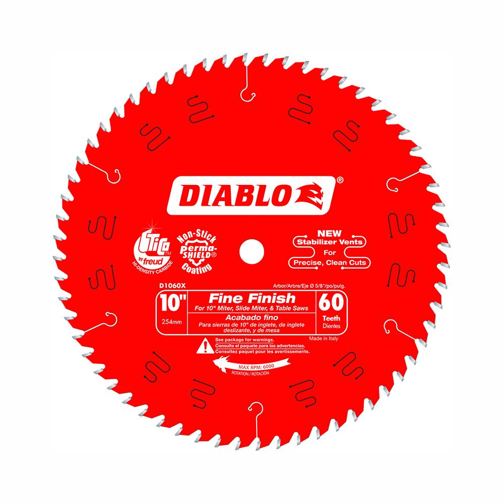 Diablo D1060X, 10" x 60T Finishing Blade