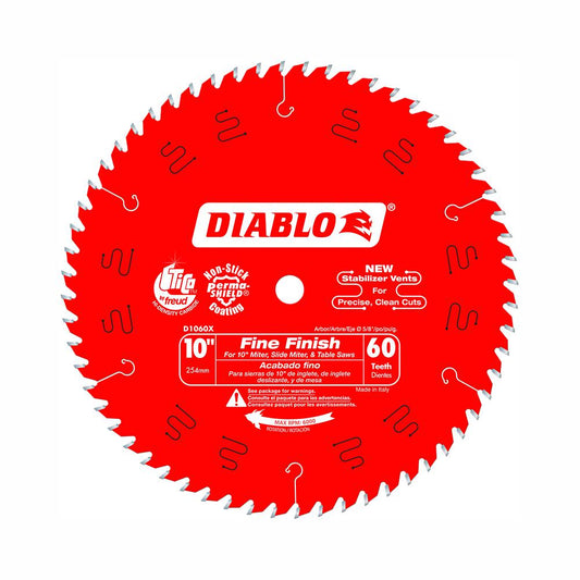 Diablo D1060X, 10" x 60T Finishing Blade