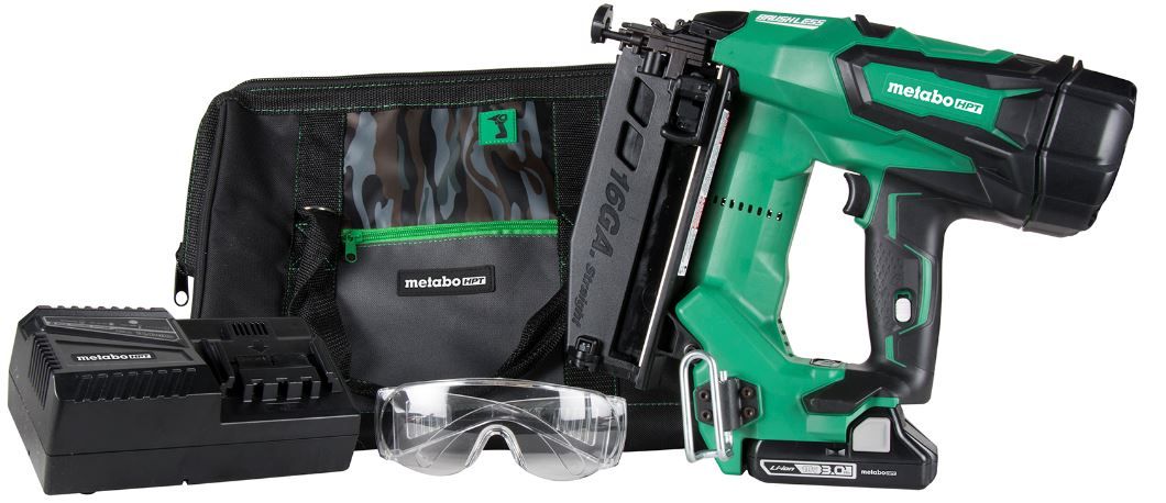 Metabo HPT NT1865DMM, 2-1/2'' 18V Brushless Li-Ion 16Ga Straight Finish Nailer