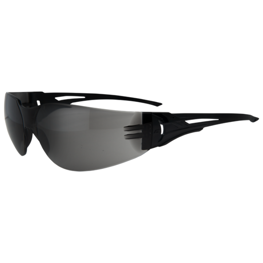 Edge Eyewear CV116,  Viso Safety Glasses (Black Frame / Smoke Lens)