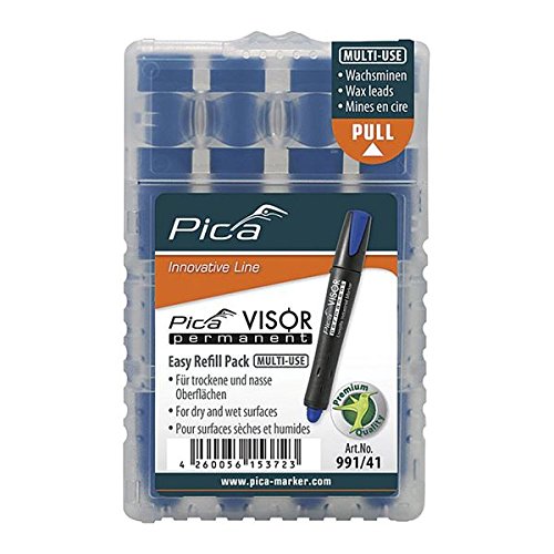 Pica 991/41, VISOR Permanent Refills (Blue 4/pkg)