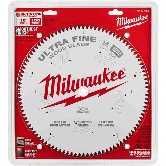 Milwaukee 48-40-1228, 12" 100T Ultra Fine Finish Circular Saw Blade