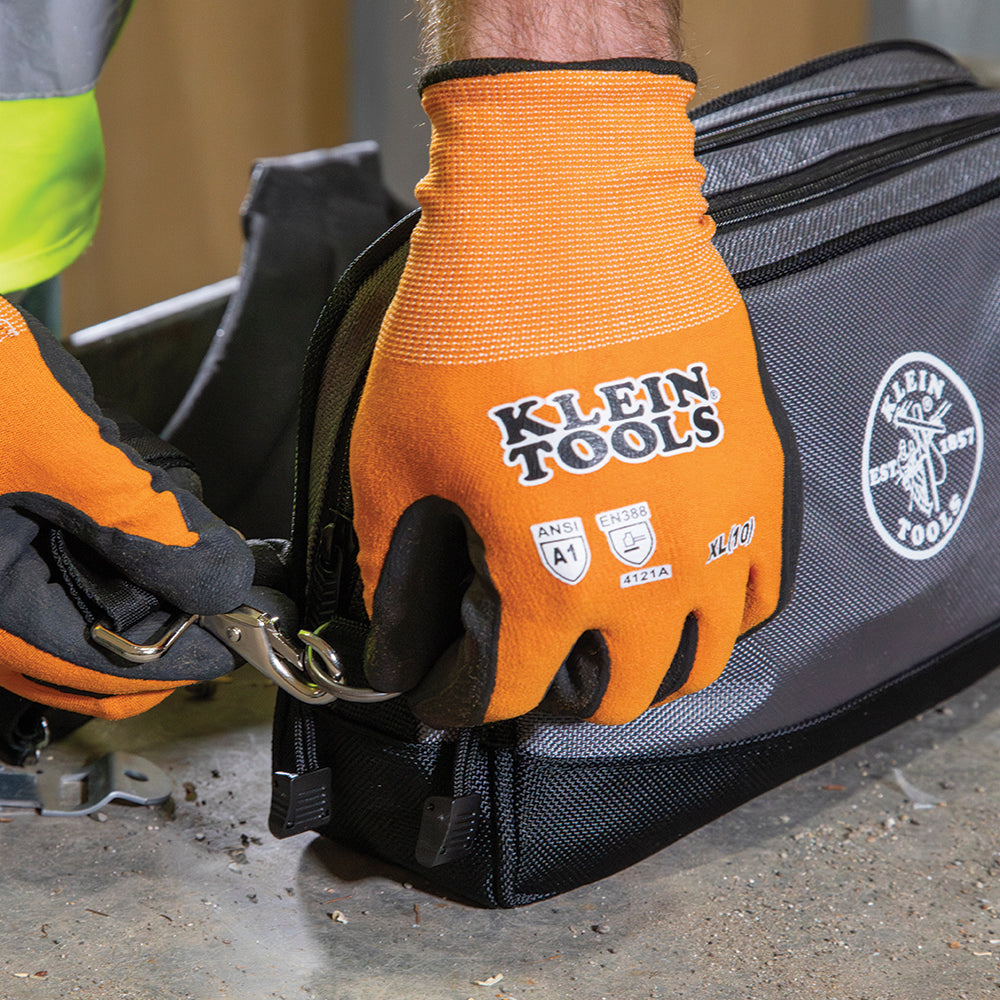 Klein Tools 55583, Double Zipper Bag, 12 x 7-Inch