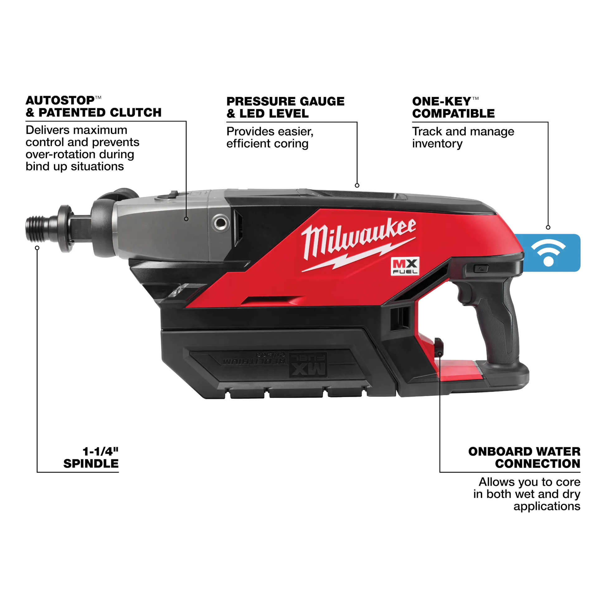 Milwaukee MXF301-2CP, MX FUEL Handheld Core Drill Kit (2 Batteries)